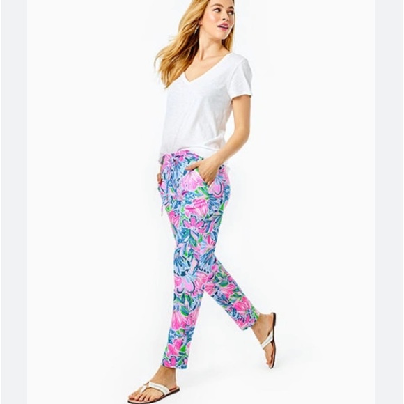 Lilly Pulitzer Pants - Lilly Pulitzer Emora Knit Pant Mandevilla Baby Paradise Petals